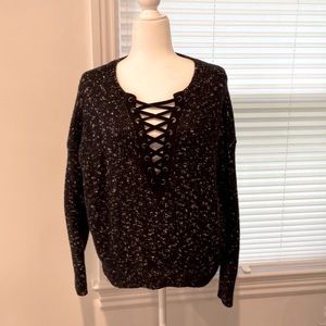 Express Lace Up Sweater